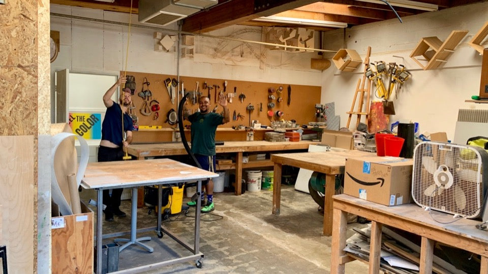 Would Works Artisans are Artists in Residence at Lehrer Architects LA!