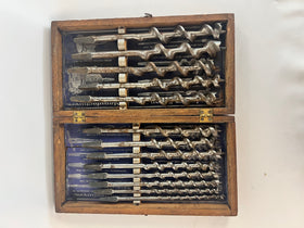 The James Swan Co. — Antique 13-Piece Auger Bit Set in Original Wooden Box