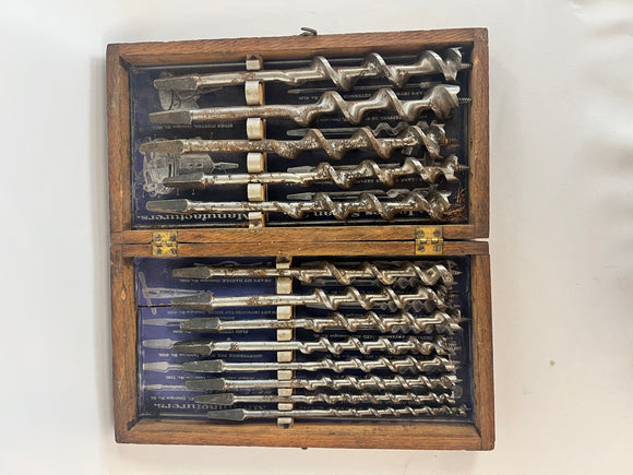 The James Swan Co. — Antique 13-Piece Auger Bit Set in Original Wooden Box