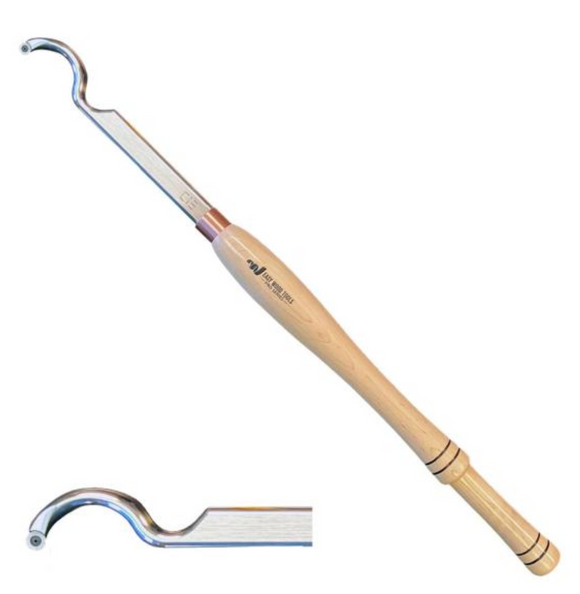 Easy Wood Tools — Easy Hollower #3 (Wood Handle, Curved Swan Neck)