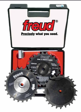 Freud — 8" Dial-A-Width Stacked Dado Set (Model SD608, Red Storage Case)