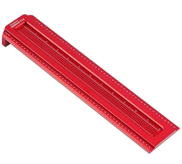 Woodpeckers — T-Track / Slot Gauge Bar with Adjuåstable Stop (Anodized Red)