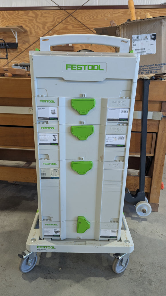 Festool — Systainer T-LOC Storage Stack with SYS-Cart (4 Cases)