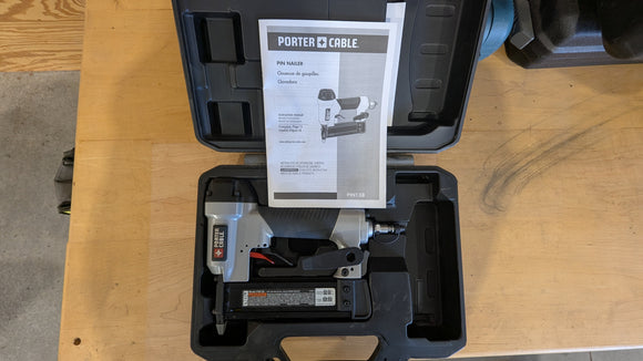 PORTER-CABLE PIN138 — 23-Gauge Pin Nailer with Case & Manual