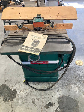 Powermatic Model 26 spindle shaper in donor woodshop